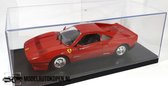 Ferrari GTO (Rood) (27 cm) + Showcase 1/18 Polistil - Modelauto - Schaalmodel - Model auto - Miniatuurautos - Miniatuur auto