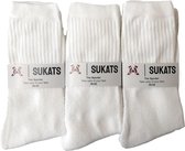 Sukats® The Sporter - 6 Paar - Sportsokken - Meerdere Maten - Maat 39-42 - Wit - Multifunctioneel