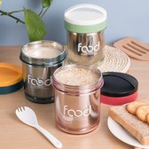 Grandkitchen - RVS Lunchbox Cup 400ml met lepel en vork