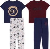 2x Harry Potter pyjama marineblauw en kastanjebruin voor jongens- 140 cm