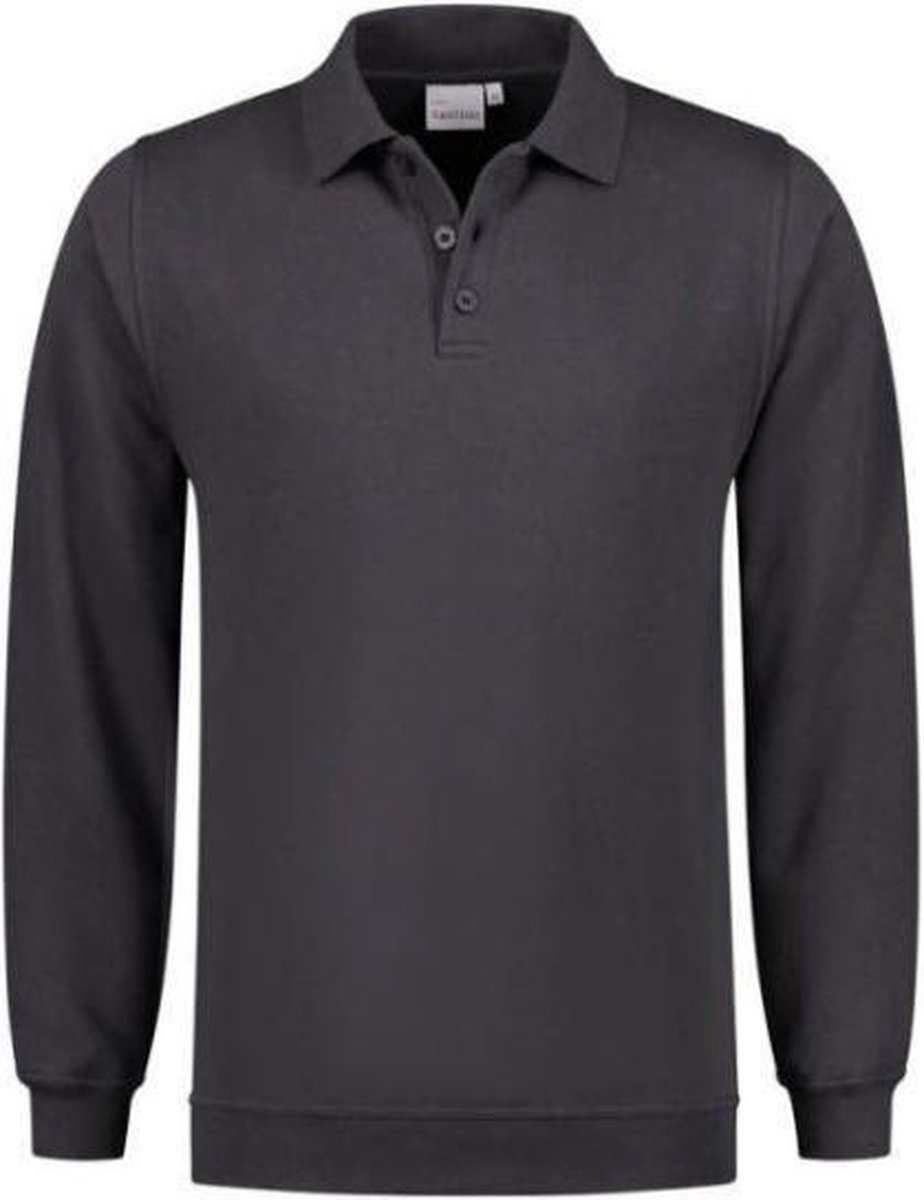 Santino Robin Polo Sweater lange mouw - Antraciet - XXXL