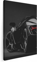 Artaza - Peinture sur toile - Voiture de sport noire - 60x80 - Photo sur toile - Impression sur toile