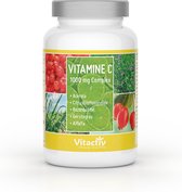 VITAMINE C 1000 mg Complex + Acerola, hooggedoseerde vitamine C met vertraagde afgifte, voor normalisering van het immuunsysteem, met acerola kers (100 tabletten)