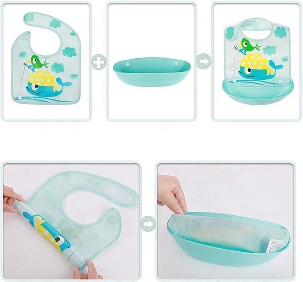 Goedkoopste Without Lemons Slabbetje met opvangbak Blauwe Walvis | Verstelbaar |Baby Dreumes en peuters | Vaatwasbestendig| 0 -3 Jaar |Unisex | Kraamcadeau | Cadeau |Duurzaam