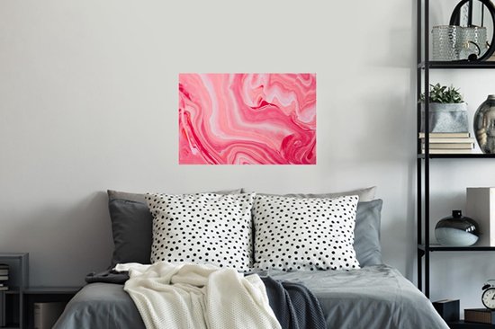 Stickers muraux - Marbre - Agate - Rose - 60x40 cm - Feuille adhésive