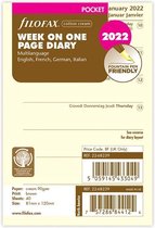 Filofax Pocket 2022 1 week per pagina cotton cream