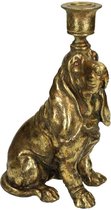 Kandelaar goud Hond | Candle Stick Dog Gold 24x9x15cm