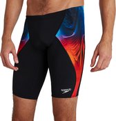 Speedo Placement Digital Jammer  Sportzwembroek - Maat 4  - Mannen - zwart/blauw/rood