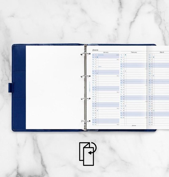 formeel telefoon barbecue Filofax A4 Agenda-inhoud 2022 Vertical Yearplanner | bol.com