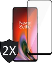 Screenprotector geschikt voor OnePlus Nord 2 - Screen Protector Glas Full - 2 Stuks