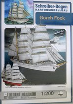 bouwplaat, zeilschip Gorch Fock, schaal 1/200