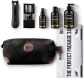 Manscaped ™ Ultimate Package 3.0 set met: The Lawn Mower™ 3.0 elektrische herenhaartrimmer, intieme deodorantlotion, intieme douchegel voor mannen, bodytoner, nagelverzorgingsset, toilettas, 