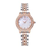 Longbo - Meibin - Dames Horloge - Rosé/Zilver/Rosé/Zilver - 31.5mm