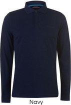 Pierre Cardin long sleeve - polo shirt met lange mouwen - Navy / XXL