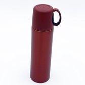 Excellent Houseware RVS Isoleerkan met kopje - 500ml - Rood