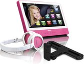 Lenco TDV901PK - Portable DVD-speler met touchscreen, wifi en Android 7 - 9 inch - Roze