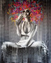 Banksy Stijl Graffiti Wall Art Print Poster Wall Art Kunst Canvas Printing Op Papier Living Decoratie 80x120cm Multi-color