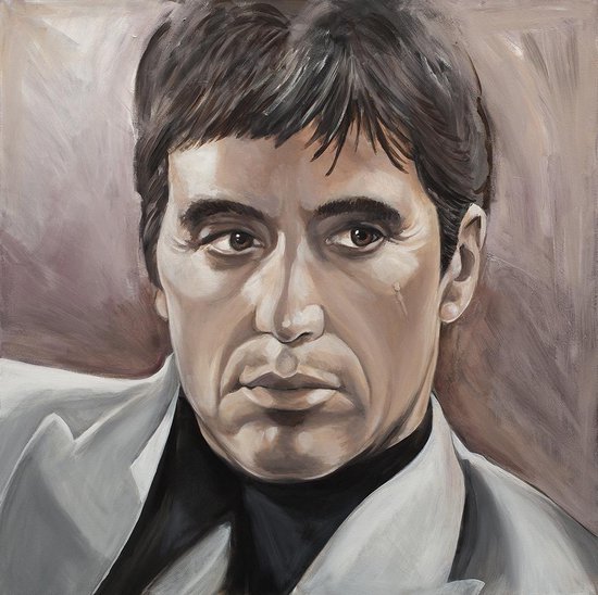 Passionforart.eu Poster - Tony Montana Al Pacino Scarface - 50 X 50 Cm - Multicolor