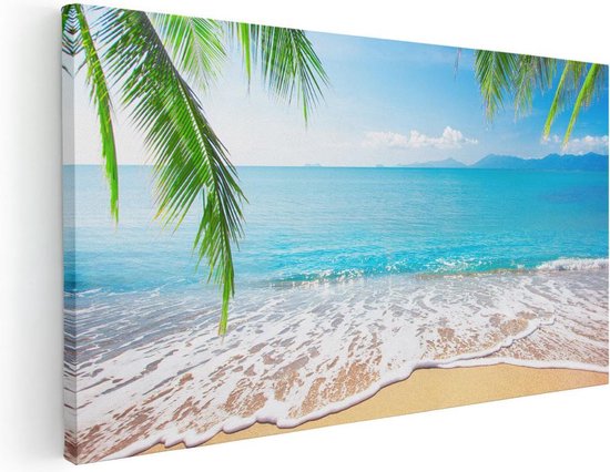 Artaza - Peinture sur toile - Plage tropicale et mer - 100 x 50 - Groot - Photo sur toile - Impression sur toile