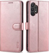 Voor Samsung Galaxy A32 4G AZNS Huid Voelen Kalf Textuur Horizontale Flip Lederen Case met Kaartsleuven & Houder & Portemonnee (Rose Goud)