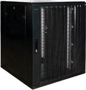 Alfaco 19-8822PP, 22U, 19'' Serverkast met stalen geperforeerde deuren, (BxDxH) 800x800x1200mm, zwart