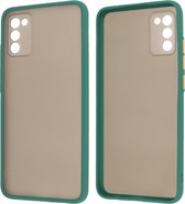 Hoesje Geschikt voor de Samsung Galaxy A02s - Hard Case Backcover Telefoonhoesje - Donker Groen