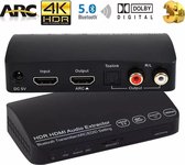 DrPhone ARC13 - HDR HDMI 2.0 Audio Extractor 4K @60Hz 18 Gbps - Voor 5.1 / 2.1 Dolby surround -  HDMI naar HDMI + Optisch TOSLINK SPDIF + Analoge RCA L / R met Audio EDID / UHD/ARC