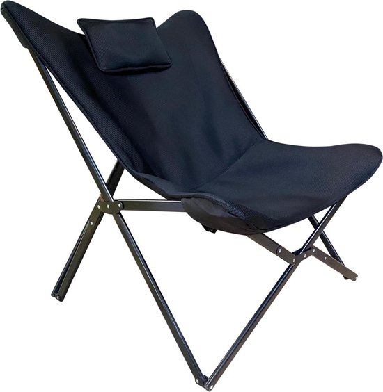 Human Comfort Aclou Butterfly Kampeerstoel - Vouwstoel - Donkerblauw van Human Comfort — afbeelding 4