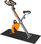 Fiets Hometrainer - Fitness Bike - Hartslagmeting - Mobiele Telefoon Houder - Oranje
