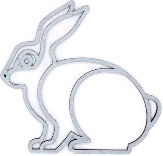 Mono Object plintdier konijn  grijs medium - 16 x 15 x 0.6 cm