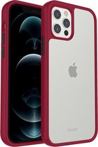 IYUPP Bumper geschikt voor Apple iPhone 11 Hoesje Rood x Transparant - Shockproof