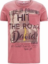 Camp David ® t-shirt met vintage print en borstzak