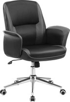 Ergonomische Bureaustoel - in Hoogte Verstelbare Draaistoel - Zwart/Grijs