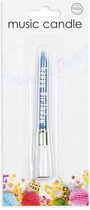 Wefiesta Muziekkaars 8 Cm Wax/aluminium Blauw