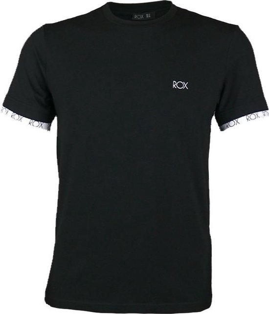 Rox - Heren T-shirt Collin - Zwart - Slim - Maat S