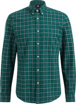 WE Fashion Heren slim fit overhemd met ruitdessin