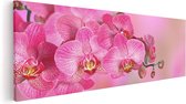 Artaza Canvas Schilderij Roze Orchidee Bloemen - 120x40 - Groot - Foto Op Canvas - Canvas Print