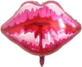 Kus Ballon - XL - 64x76cm - Lippen - Zoen - Liefde - Ballonnen - Kusje - Zoenen - Lips - Thema feest - Verrassing - Helium ballon - Verjaardag - Folie ballon - Leeg - Sweet 16/18-