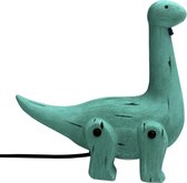 Dinosaurus Diplodocus Houtlook Nachtlampje - Kind Kinderkamer - Groen