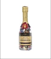 Snoep - Champagnefles - Speciaal voor jou een Opkikkertje - Gevuld met Drop - In cadeauverpakking met gekleurd lint