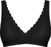 Sloggi Women ZERO Feel Lace Bralette, kanten dames top zonder beugels, zwart -  Maat: M