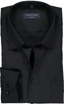 CASA MODA comfort fit overhemd - mouwlengte 72 cm - zwart - Strijkvrij - Boordmaat: 41