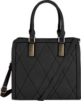 Nicole Brown Schouderhandtas zwart, ecoleder 30 x 31 cm - Handtassen Dames - Schoudertassen Vrouw