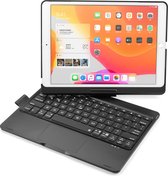 CaseBoutique Bluetooth Keyboard Case met Muis Trackpad en 360 graden scharnier - Compatible met iPad 10.2 (7e/8e/9e generatie) - QWERTY indeling - Zwart