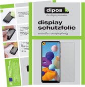 dipos I 2x Beschermfolie mat compatibel met Samsung Galaxy A21 Folie screen-protector (expres kleiner dan het glas omdat het gebogen is)