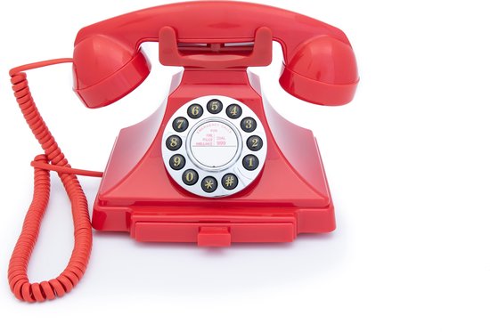 Bouton-poussoir de téléphone fixe rétro GPO 1929 - rouge | bol.com
