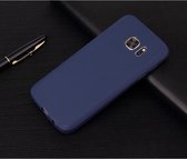 Xssive Matte Hoesje voor Samsung Galaxy S7 G930 - Back Cover - TPU - Donker Blauw