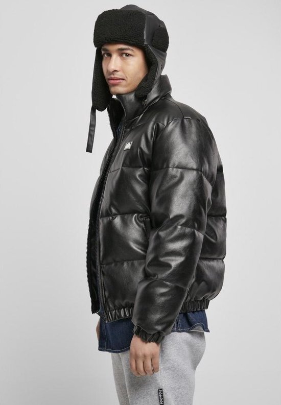 Southpole - Imitation Leather Bubble Jacket - 2XL - Zwart