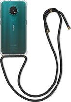 kwmobile telefoonhoesje compatibel met Nokia 7.2 - Hoesje met koord - Back cover in transparant