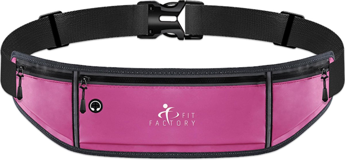 Hardloop Telefoonhouder Hardloopriem Fannypack Running Belt Heuptas Heren Damen - Sportband - Heuptas - Hardlooptasje - Hardlopen - Roze - One Size